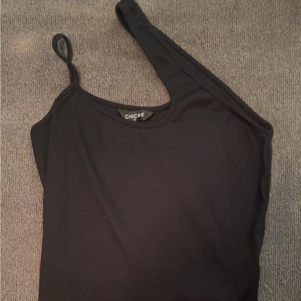 Brand new black over the shoulder tank top